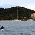 ausflug mit dem dingi (kleines boot, meist aufblasbar)